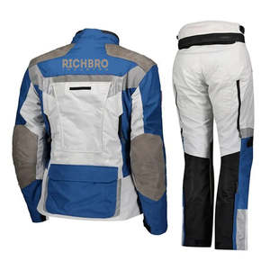 ชุดสูทหนัง Cordura ของผู้ชายระบายอากาศใส่สบายแจ็คเก็ตแขนยาวแบบเต็มตัวกันลม - Product Image 4