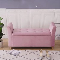 Pinkish Factory Direkt verkauf Lagerung Ottoman Velvet Best Dealing Fabulous Ottoman Bank für Mädchen Zimmer