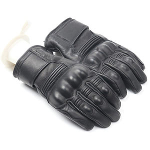 Vente directe d'usine Logo personnalisé Gants de course Nouveau design Gants de moto en cuir à bas prix Gants d'équitation de moto de couleur noire - Product Image 6