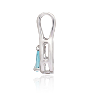 Collier Vintage en Argent Sterling 925 Fait à la Main Bleu Apatite Poire Pierres Précieuses Collier Simple Pendentif en Pierre Bleu Clair Engagements à la Mode - Product Image 5