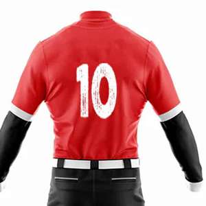 ชุดเบสบอลระบายอากาศได้ดี พิมพ์ลายแบบ Heat-Transfer เสื้อและกางเกง OEM ชุดกีฬาทีมที่ใส่สบาย ชุดซอฟต์บอล ไซส์ใหญ่ - Product Image 5