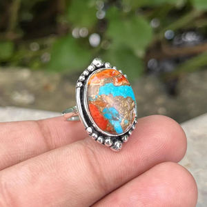 แหวนทองแดงหอยนางรม10X14มม. รูปไข่925สเตอร์ลิงเงิน18K ไมครอนชุบทองโรเดียมชุบทองของขวัญหมั้นแต่งงาน - Product Image 5