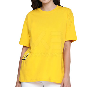 เสื้อยืดผู้หญิงสีพื้นผ้าฝ้ายคุณภาพพรีเมียม ระบายอากาศได้ดี สวมใส่สบาย ขายดีที่สุด - Product Image 1