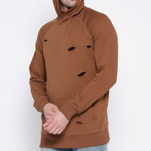 Sudaderas con capucha desgastadas cómodas de manga completa para hombre de 400GSM - Product Image 2