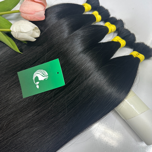 Directamente de fábrica al por mayor de calidad superior ruso personalizado colores Virgen Natural extensiones de cabello a granel Cabelo Humano Natural - Product Image 3