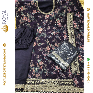 New <b>Presenting</b> Embroidery Design Palazzo Suit Collection in Wholesale Rate by Royal Export Surat - Product Image 3