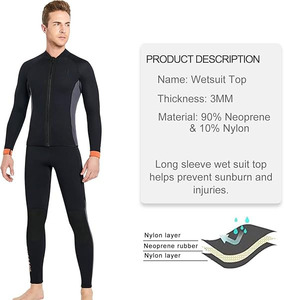 Rash Guard complet pour homme | un corps noir uni et des manches audacieuses à motifs bleus. - Product Image 3