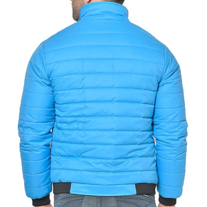 Vestes matelassées à col montant pour hommes de grande taille Vestes matelassées avec impression de logo personnalisé Veste d'extérieur bouffante de couleur unie pour hommes - Product Image 4