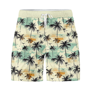 Shorts de sport décontractés pour hommes en polyester, séchage rapide, respirant, taille élastique avec cordon de serrage, entraînement, sublimation, logo personnalisé, plage - Product Image 3