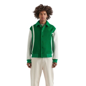 2026 Original de alta calidad diseñador genuino hombres lujo Letterman logotipo personalizado PU cuero Patchwork bombardero Varsity chaqueta - Product Image 1