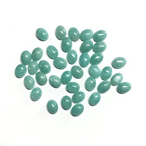 AAA Grade High Quality 3x5mm Natural Amazonite Calibrated Smooth Cabochon IGI Certified Loose Oval Shape Gemstones - Product Image 2
