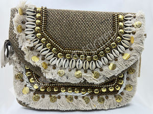 Classique Boho Vintage coton grande capacité messager pochette à la mode bandoulière sac à bandoulière fermeture éclair pour décontracté fête Portable - Product Image 3