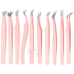 แหนบต่อขนตาปลายแหลมแบบมืออาชีพ ขายส่ง ขนาด 45 90 องศา คุณภาพสูง ผลิตจากสแตนเลส ด้ามจับสบาย - Product Image 4