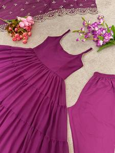 ชุดเดรสผ้าจอร์เจียอนาร์กาเซตใหม่พร้อมความยาว10เมตรผ้ามีระบายฟูฟ่องเย็บเต็มรูปแบบพร้อมใส่คอลเลกชัน - Product Image 5