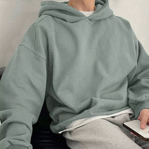 Sweat à capuche épais et lourd pour homme, brodé, à épaules tombantes, 500 GSM, avec logo personnalisé, coupe oversize - Product Image 1