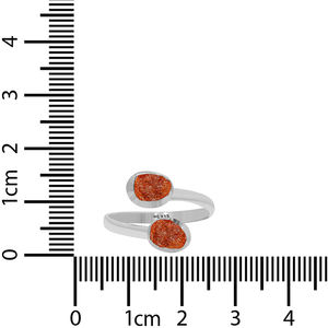 Anillo de piedra solar de forma Natural de Plata de Ley 925, ajuste de bisel, estilo clásico para fiesta de compromiso y regalo de aniversario, paquete de 6 - Product Image 5