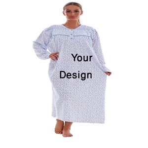 Ropa de dormir de punto de primavera para mujer, últimos camisones con logotipo personalizado, exportación directa desde Bangladesh - Product Image 5