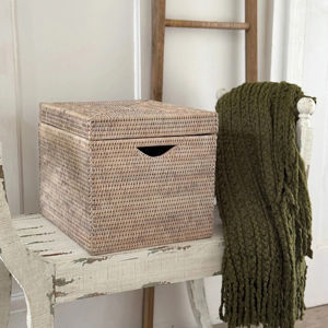 Caja de Almacenamiento Rectangular de Ratán con Tapa, Caja de Almacenamiento Hecha a Mano, Ecológica, Natural, Decoración del Hogar, Venta al por Mayor desde Vietnam - Product Image 1