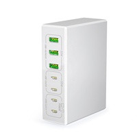 Adaptateur USB-C universel HNT PD QC 105W GaN 7 ports, station intelligente magnétique ignifuge pour téléphone portable, bureau, ordinateur portable