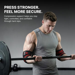 Vendas de Codo Personalizadas, Suaves y Transpirables para Levantamiento de Pesas, Press de Banca, Entrenamiento de Fuerza - Soporte Elástico de Compresión Antideslizante - Product Image 6