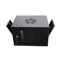 Armoire réseau 9U avec rails réglables, panneau de gestion des câbles et côtés perforés, rack de serveur Pvc Trunking Easy Mount