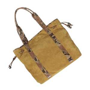 Bolso de mano de cuero de gamuza auténtica de estilo vintage, serpiente de pitón texturizada, borla de cuero genuino, fabricación de proveedores indios superiores - Product Image 3