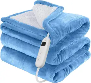 Дешевая нагревательная Подушка Twin 50 "x 62" электрическое одеяло с подогревом USB одеяло с 6 уровнями нагрева