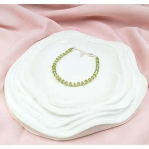 925 Sterling Silver Peridot <b>Gemstone</b> <b>Bracelet</b> Elegant Crystal Jewelry with Dazzling Luster - Product Image 2