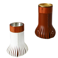 Brûleur à Bakhoor en Céramique Haut de Gamme avec Design en Cuir Lacé, Utilisation Aromatique, Taille 4 Pouces, Encens Américain Fabriqué en [lieu de fabrication]