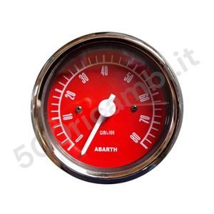 Generico FIAT 500 & 126 EPOCA CRUSCOTTO DA 80 FONDO ROSSO CONTAGIRI ABARTH STRUMENTO <b>PANEL</b> <b>METER</b> - Product Image 1