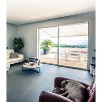 Ventanas de Aluminio Modernas Minimalistas Italianas Personalizadas, Sistema Corredizo Panorámico, Estándares Térmicos y Acústicos, Villas, Hoteles, ALSISTEM