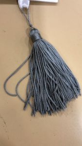 Glands de couleur gris faits sur mesure, avec des fils de coton, de rayonne et de viscose, couleurs teintées personnalisées, pour textile domestique, 1 pièce - Product Image 4