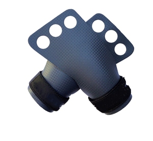 Almohadillas protectoras de agarre de Palma con logotipo personalizado con correas de muñeca para hombres, entrenamiento de gimnasio, guantes de entrenamiento de levantamiento de pesas - Product Image 3