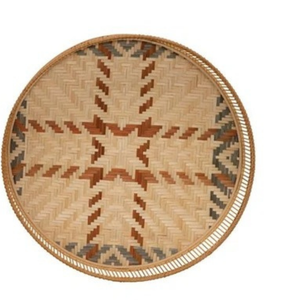 Fournisseur certifié Plateau ottoman Plateau de service Plateau en rotin de bambou Stockage des fruits Support de salle de bain - Product Image 5