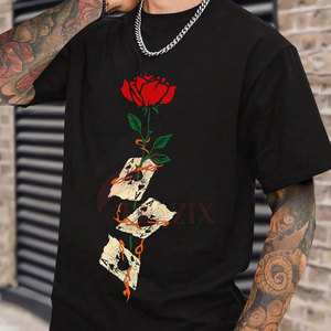 เสื้อยืดพิมพ์ลายแบบดรอปโชว์เดอร์สุดฮิตสำหรับผู้ชาย ผ้าฝ้าย 100% แห้งเร็ว ไม่ยับ ระบายอากาศดี สวมใส่สบาย - Product Image 2