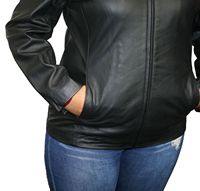Veste en cuir de mouton véritable personnalisée pour femmes style occidental vintage avec décoration brodée respirante pour les amateurs de moto