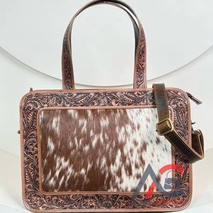 Sacs fourre-tout en cuir usiné à la main de conception personnalisée directe d'usine pour femmes sacs à main en cuir de vachette pour les achats de voyage et la vie quotidienne - Product Image 1