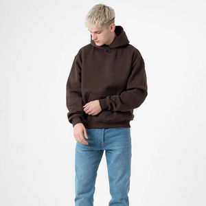 Sudadera con Capucha Extra Grande Informal con Cremallera para Hombre, Ropa de Calle Hip Hop de Invierno, 100% Algodón, Resistente al Viento, con Logotipo Frontal, Mejor Precio - Product Image 2