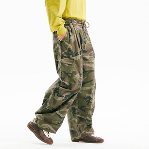 100% Cotton Garment Dyed <b>Men's</b> Casual Pants High Quality Street Multi-Flap Pocket <b>Loose</b> Cargo Pants Camouflage Printing <b>Trousers</b> - Product Image 3