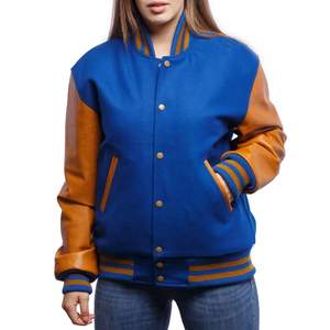 Service OEM Veste universitaire en cuir de luxe pour femmes Letterman High Street Style vente en gros Veste d'hiver pour femmes - Product Image 6