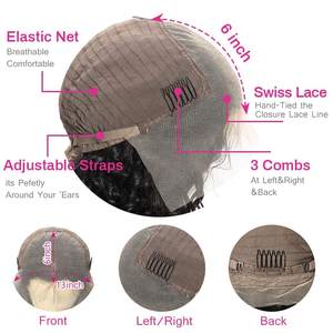 Perruques Lace Front Wig Remy naturelles 13x6 sans colle pour femmes, ligne de cheveux naturelle, remplacement de cheveux de bébé pour femmes, transparentes - Product Image 6