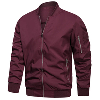 Jaket Bomber Soft Shell Ringan Musim Gugur Kasual terlaris dengan ritsleting