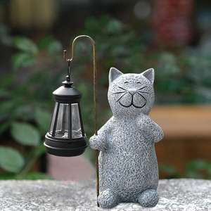 Decorative Solid Cat <b>Solar</b> <b>Lamp</b> Farmhouse Lawn Garden Display Handmade Solid Sculpture And Showpiece Elegant <b>Lamp</b> - Product Image 4
