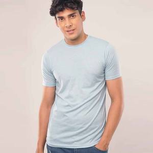 T-shirts en trois mélanges T-shirt en jersey de coton à col rond avec des t-shirts imprimés de conception de logo personnalisée - Product Image 5