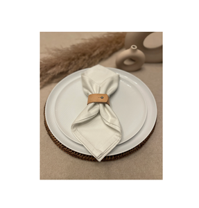 Venta al por mayor de anillos de servilleta con incrustaciones de cuero, soportes de hebilla, accesorios para eventos de boda, artículos de decoración - Product Image 6