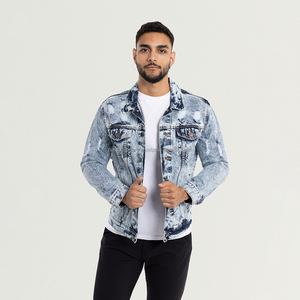 Nardon Apparel Wholesale Vintage <b>Men</b> <b>Denim</b> <b>Jackets</b> Washed High Quality 100% Cotton Winter Drop Shoulder Regular Streetwear Loose - Product Image 5