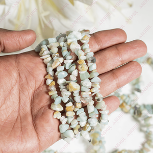 สร้อยข้อมือหินอะมาโซไนต์ธรรมชาติทรงไม่สม่ำเสมอจาก Anshul Impex สินค้าขายดี สำหรับทุกเพศทุกวัย เหมาะสำหรับการบำบัดรักษา คริสตัลบำบัด ทำสมาธิ และแฟชั่น - Product Image 3