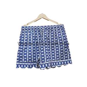 Ensemble pyjama Kangura indien fait à la main en pur coton imprimé vintage vêtements de nuit courts pour l'automne, l'été, le printemps et l'hiver - Product Image 3