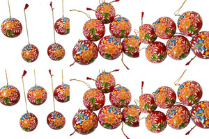 Kashmir Handmade 8 cm Christmas <b>Tree</b> <b>Stand</b> Accessories Paper Mache Ornaments Baubles Unique Christmas Decor - Product Image 2