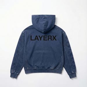 Sudadera con Capucha de Invierno para Hombre, Gruesa, Ecológica, 500 g/m², Felpa de Algodón, Lavado Ácido, Estilo Vintage, Bordado Personalizado, Corte Cuadrado - Product Image 3